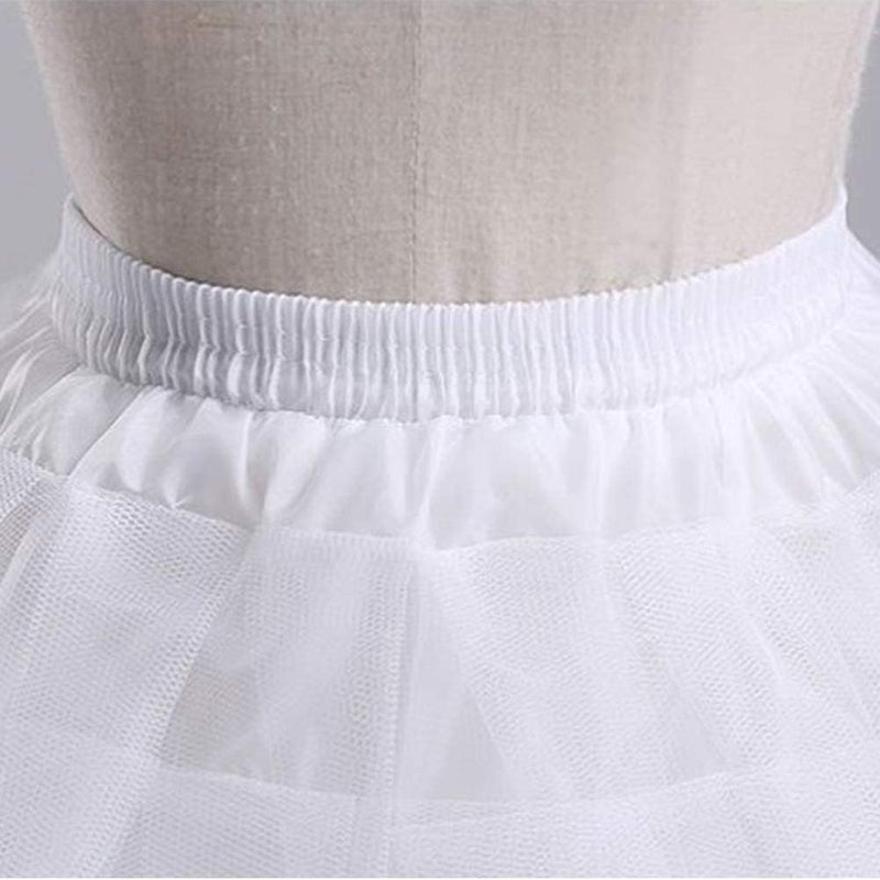 METEMEI Kids White Mini 3 Layers Wedding Flower Girl Petticoat/Underskirt/Crinoline Slips - Image 2